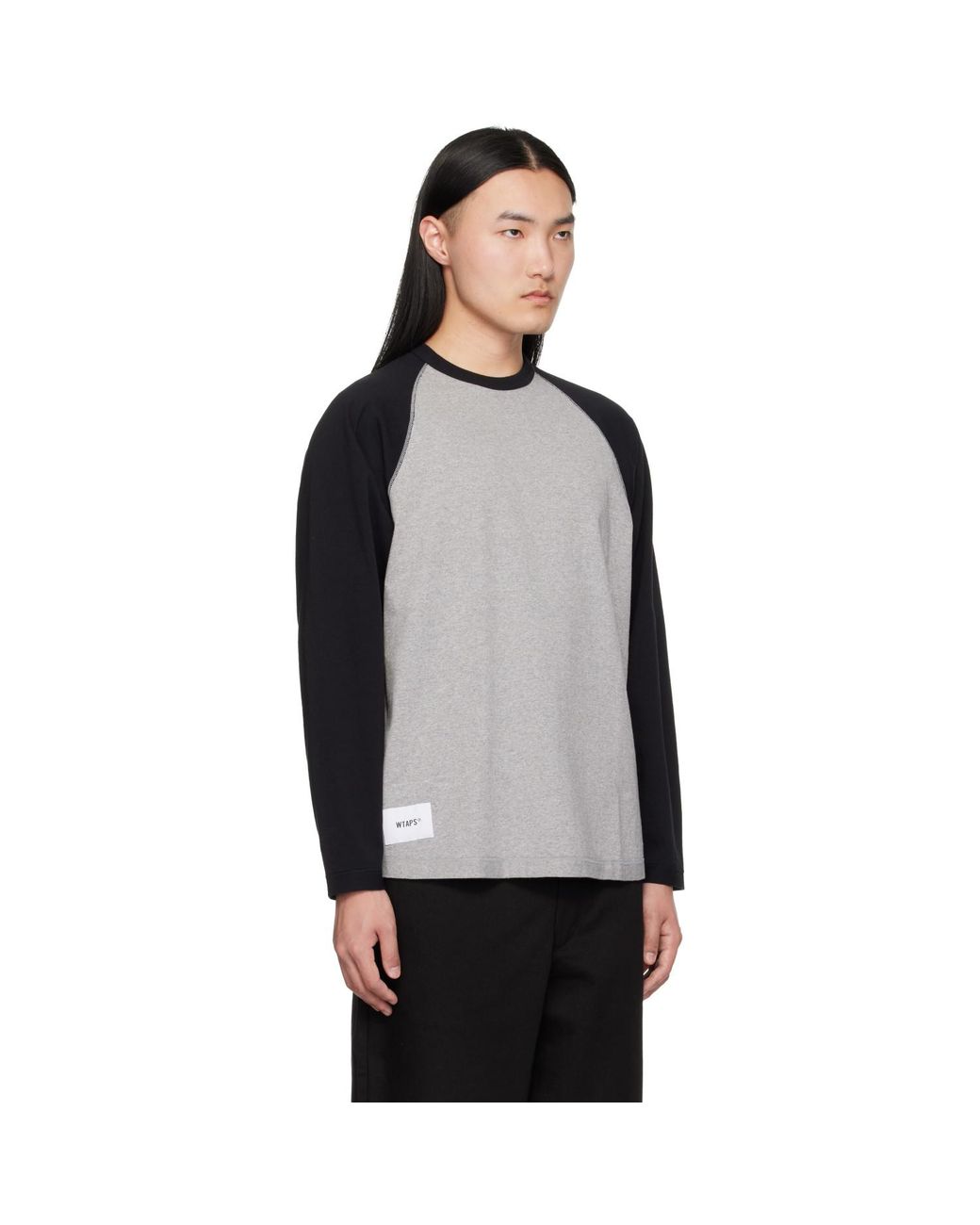 (w)taps Black Ian Long Sleeve T-Shirt for men