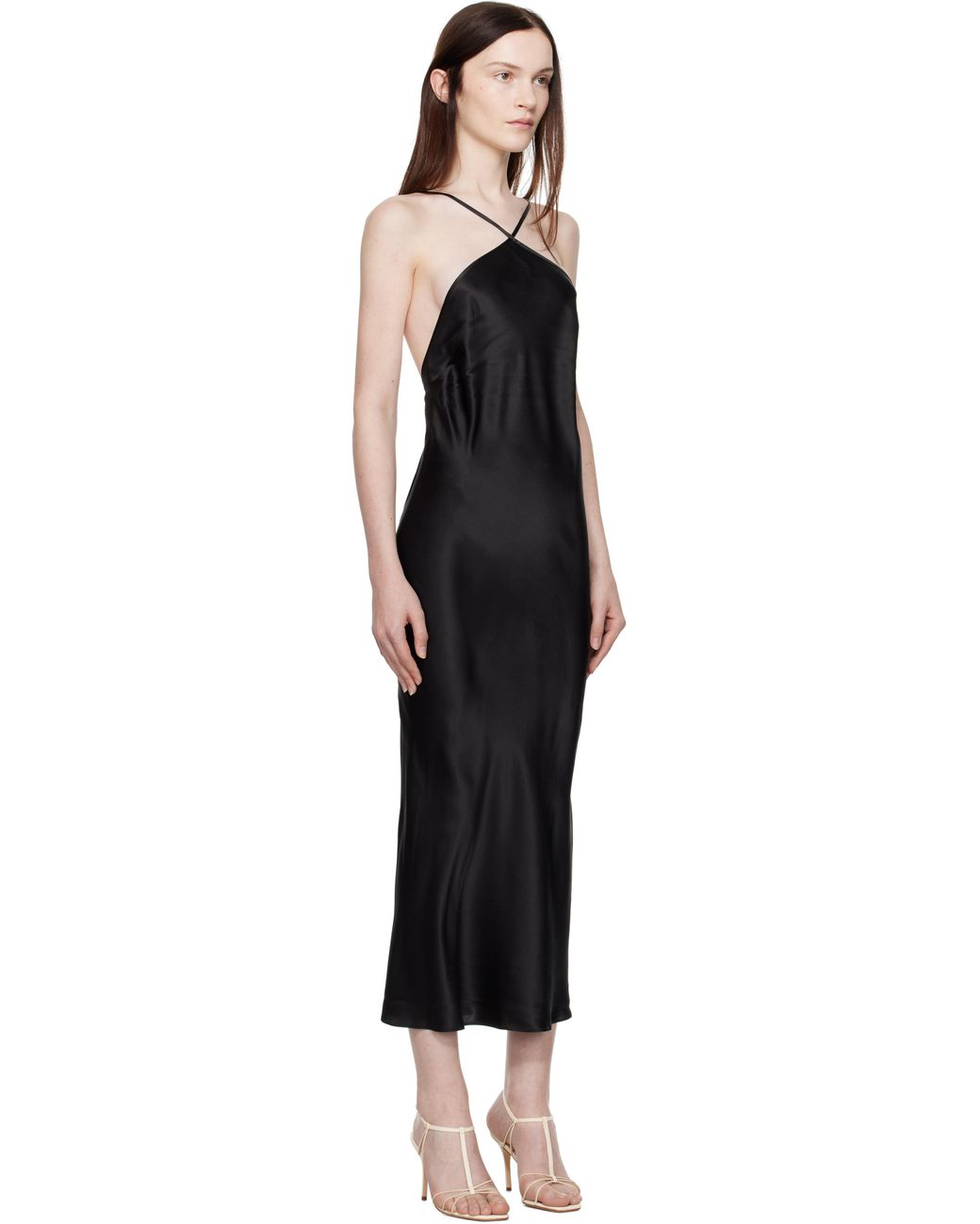 saks potts sno midi dress SAKS POTTS - Sno halterneck ruched silk midi dress