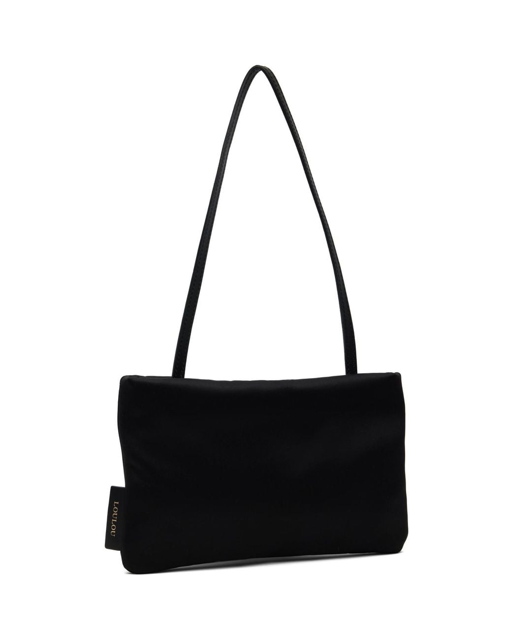 Loulou de Saison Black Grace Small Satin Baguette Bag