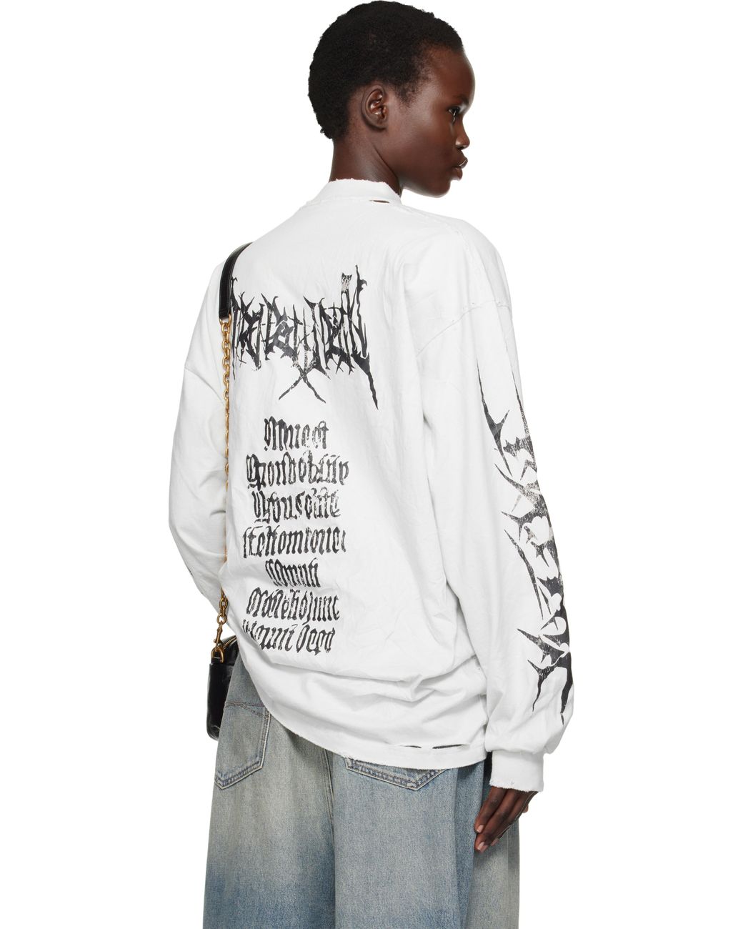 【BALENCIAGA】AI メタル長袖Tシャツ Balenciaga Off- Ai Metal Longsleeve T-Shirt in Gray | Lyst