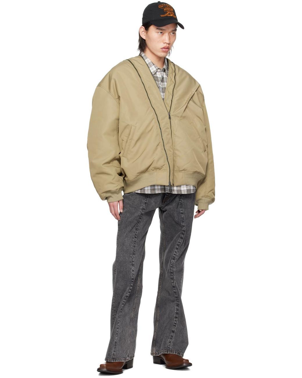 y-project-DARKBEIGE-Double-Zip