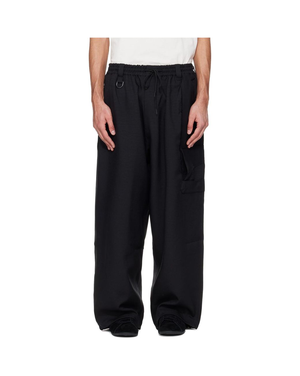 Y-3 Black Sport Uniform Straight Cargo Pants for men