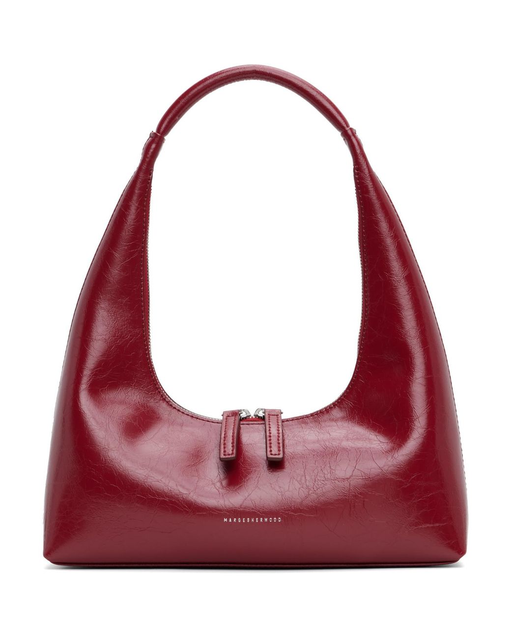 MARGE SHERWOOD Red Leather Shoulder Bag