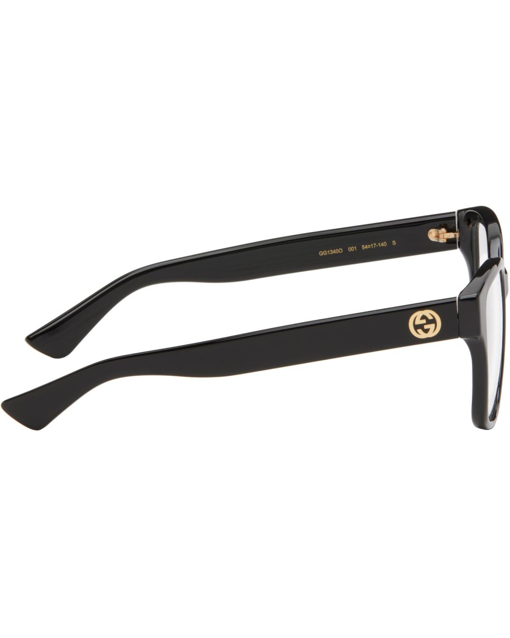 Gucci Large Square Acetate Glasses in Black | Lyst