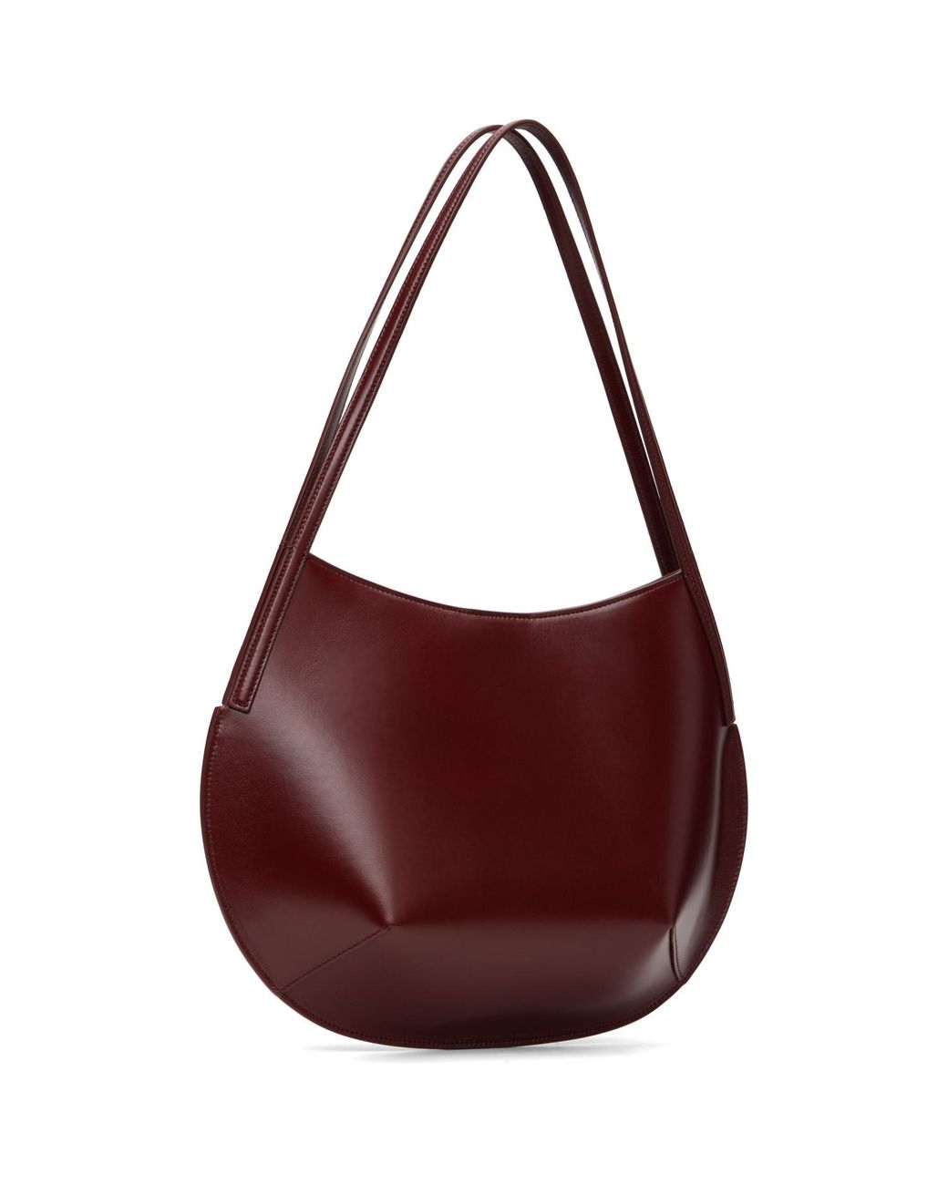 Jil Sander Purple Burgundy Kante Shoulder Bag