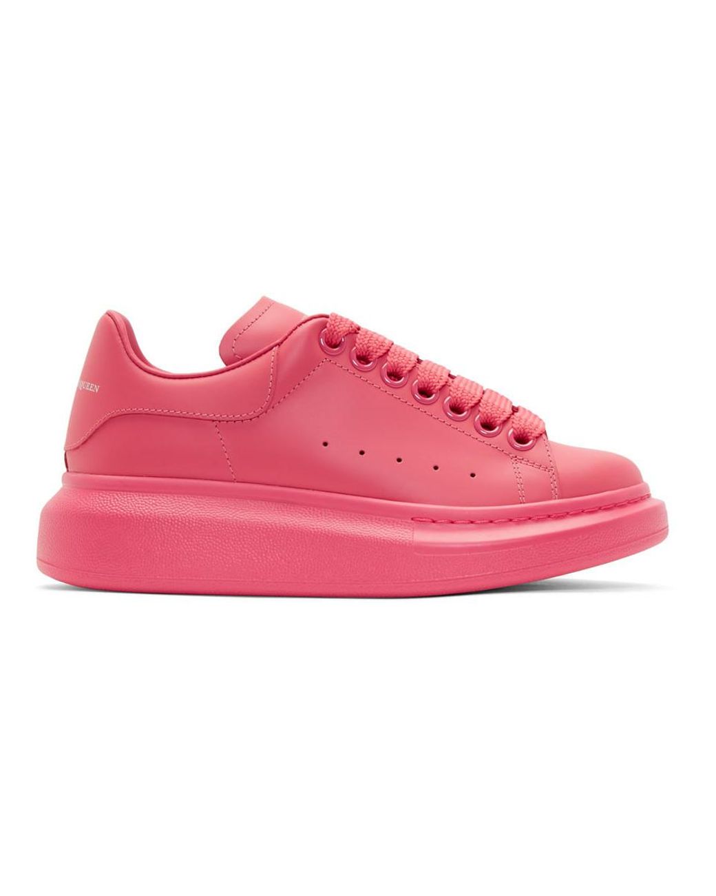 Oversized Sneaker in White/Shock Pink