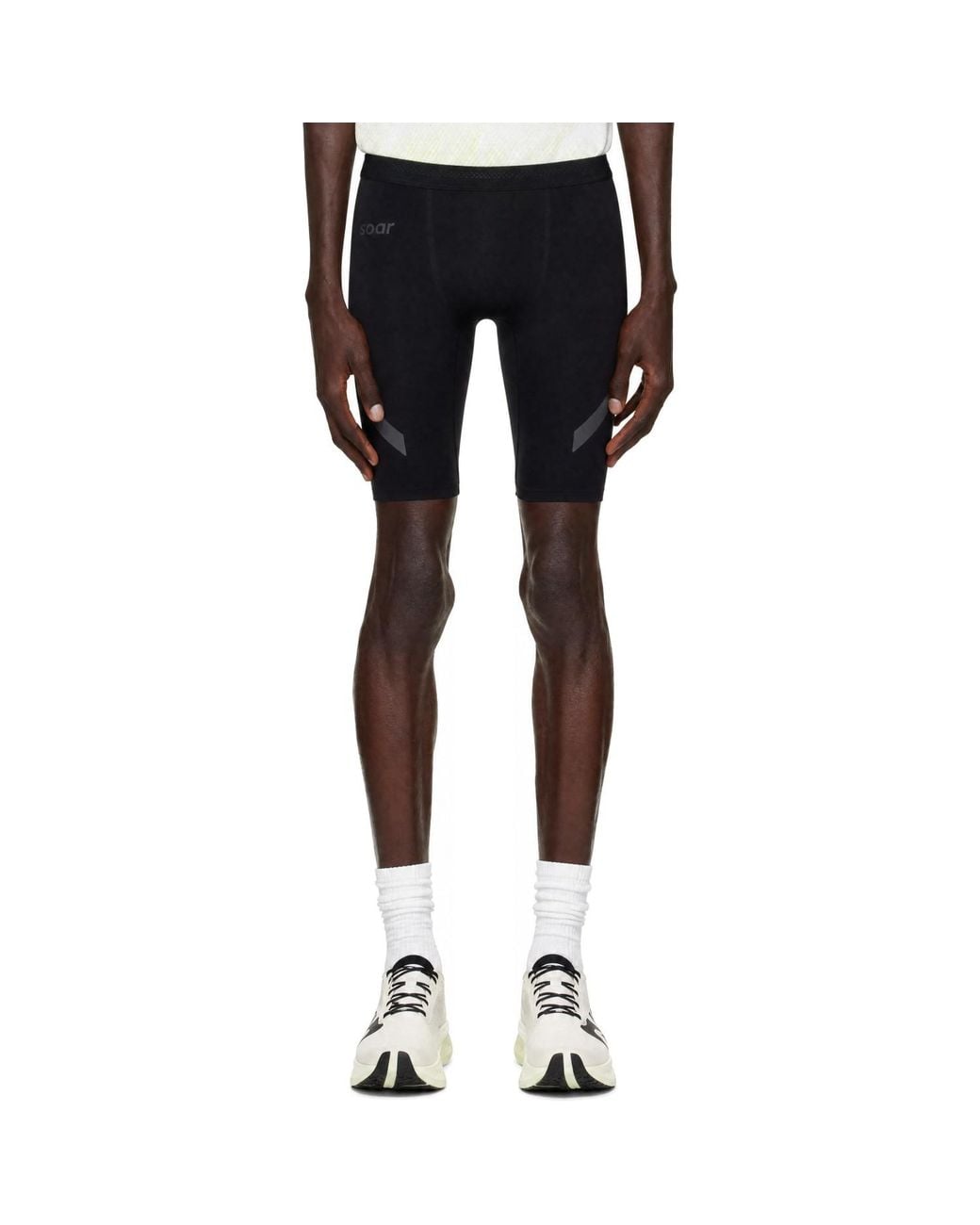 Soar Running Black Half Tights Running Shorts for men