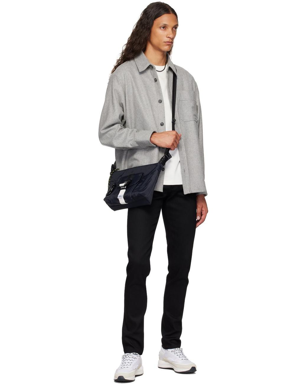 【関税込み】A.P.C. ネイビー Trek サッチェルバッグ メンズ A.P.C. ネイビー Trek サッチェルバッグ ブラック | Lyst