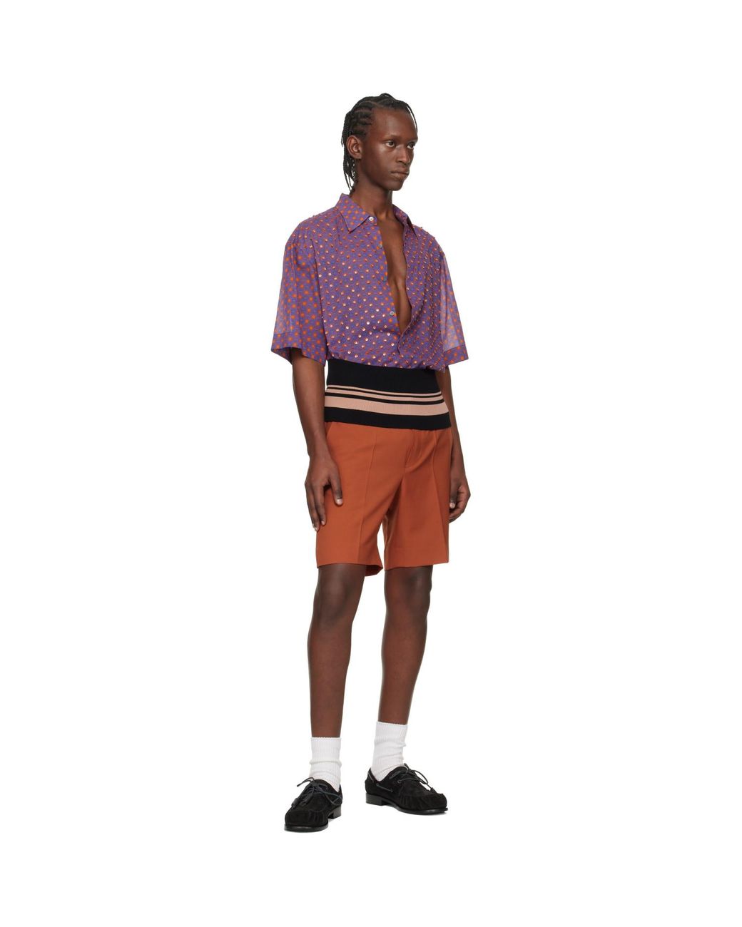 Dries Van Noten Multicolor Wool Shorts for men