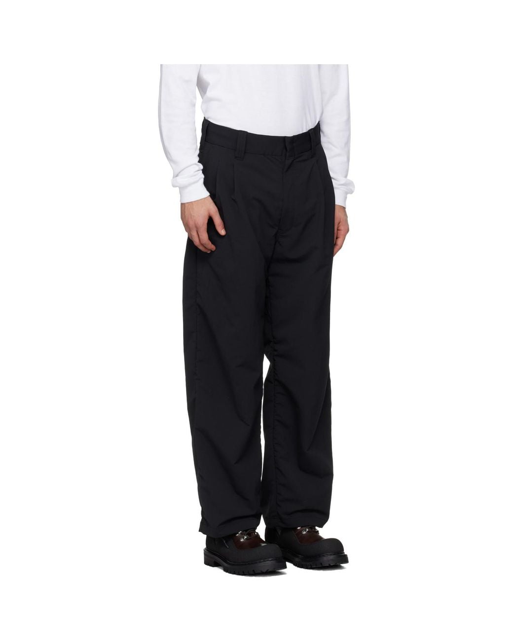 Nanamica Black Ooal Alphadry Club Trousers for men