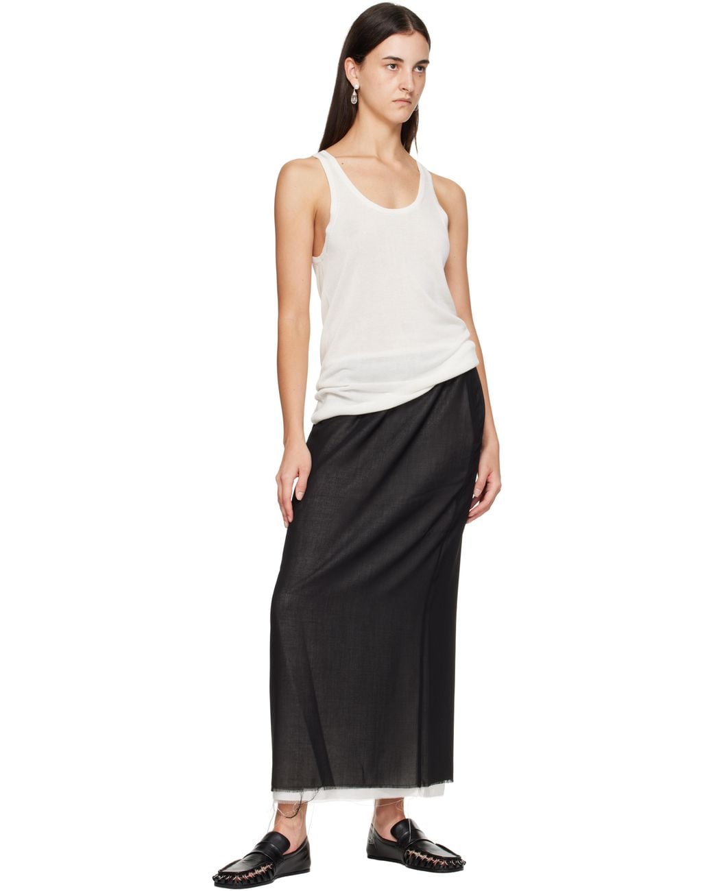 Jil Sander Black D-Ring Loafers