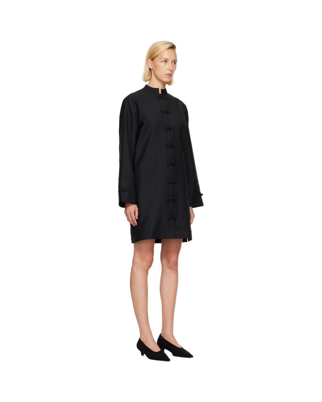 Rohe Black Pankou Closure Minidress