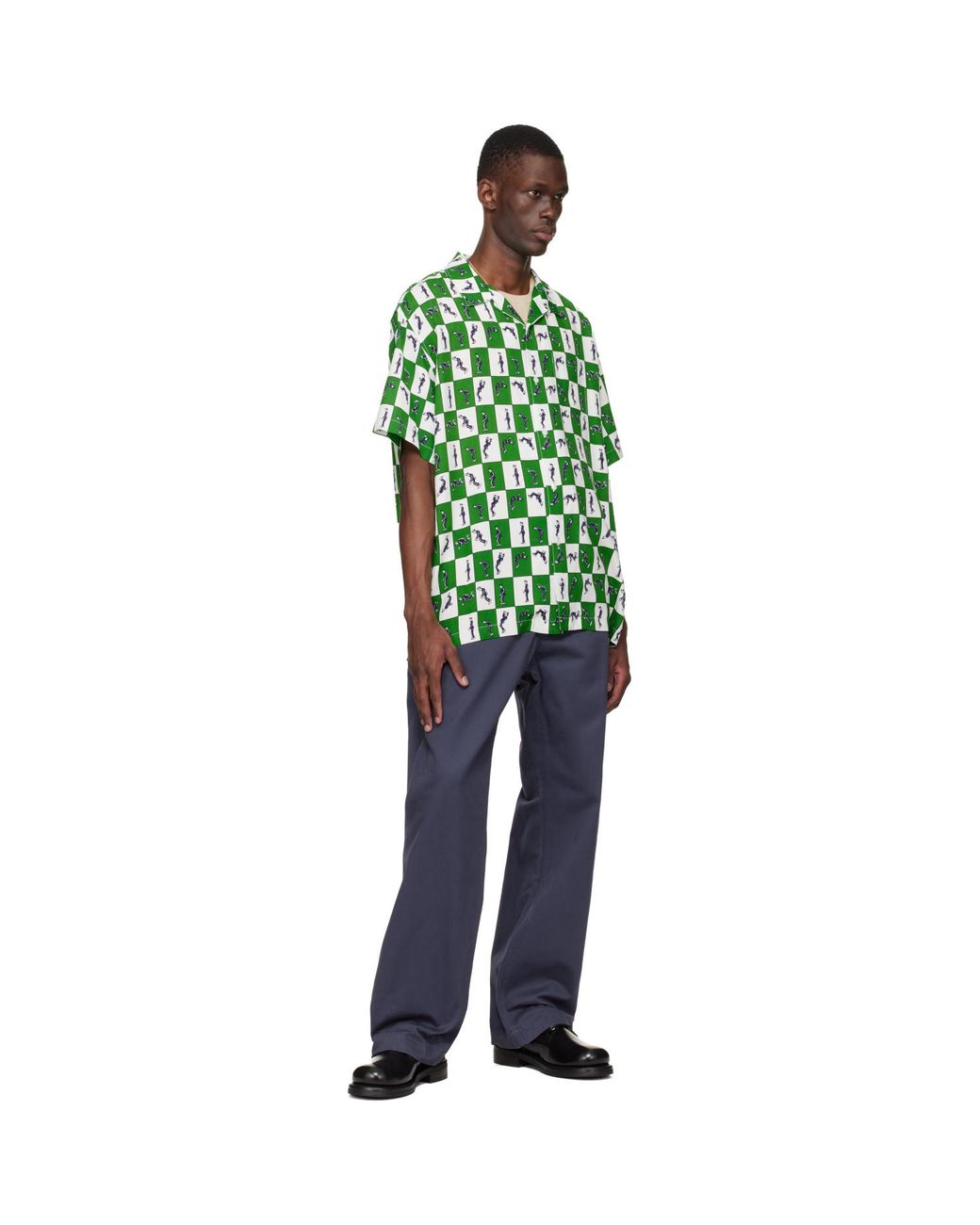 vowels Blue Work Trousers for men