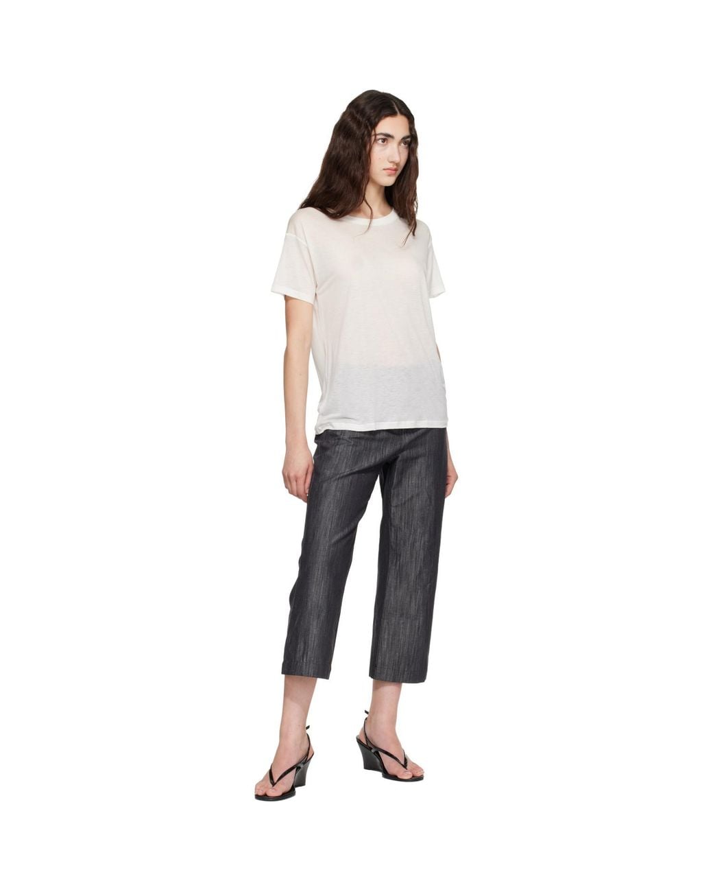 Baserange White Loose T-Shirt