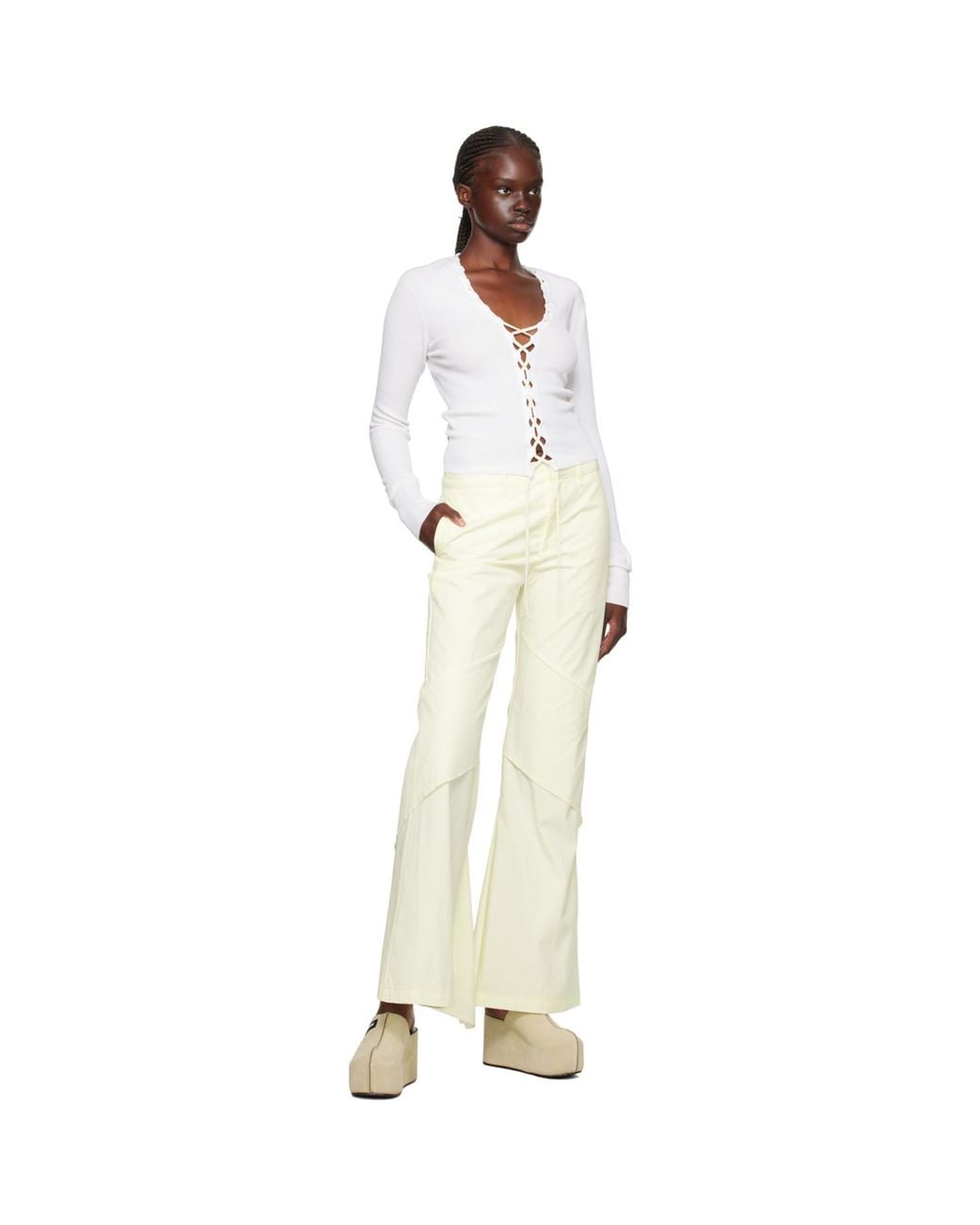 Dion Lee Black Off-white Bichrome Cardigan