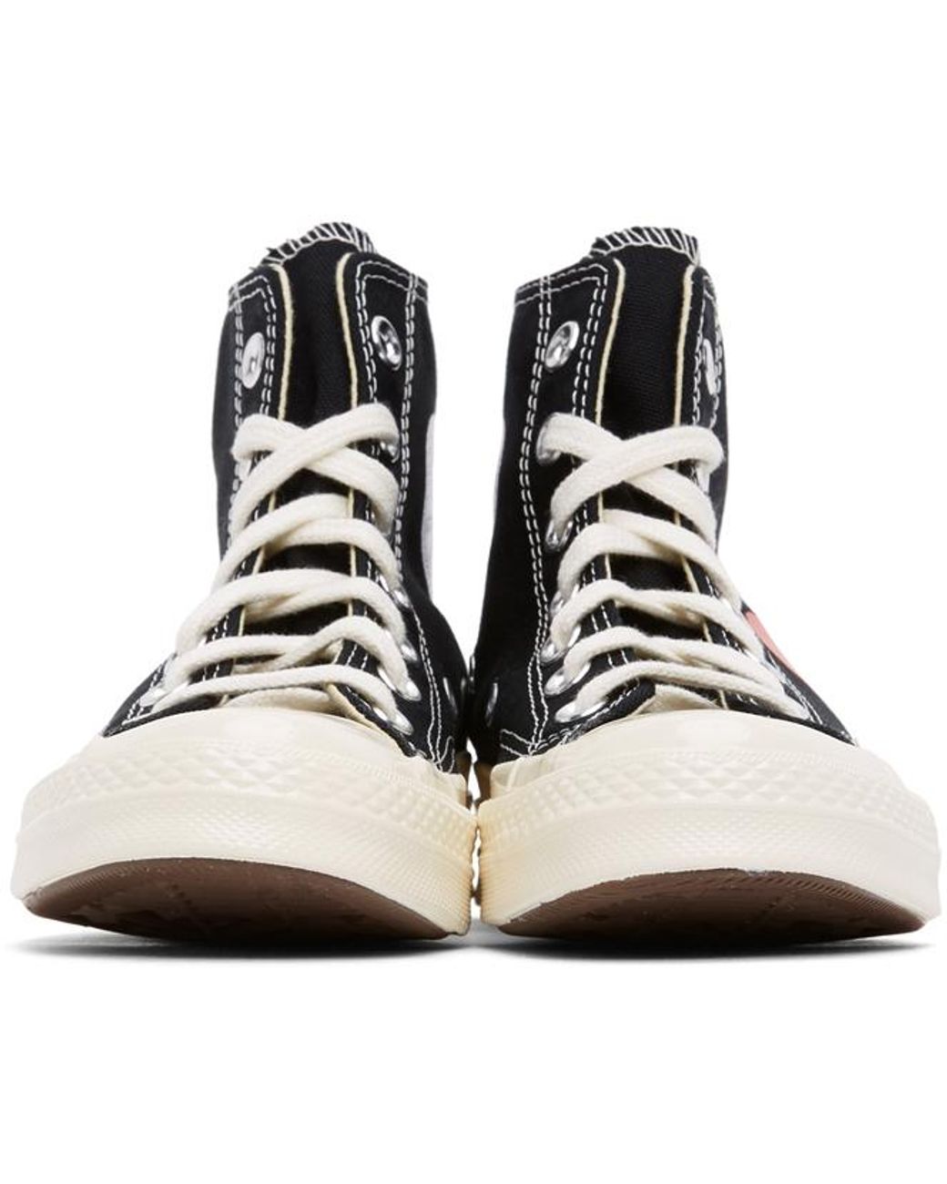 comme des garçons play black converse edition half heart chuck 70 sneakers