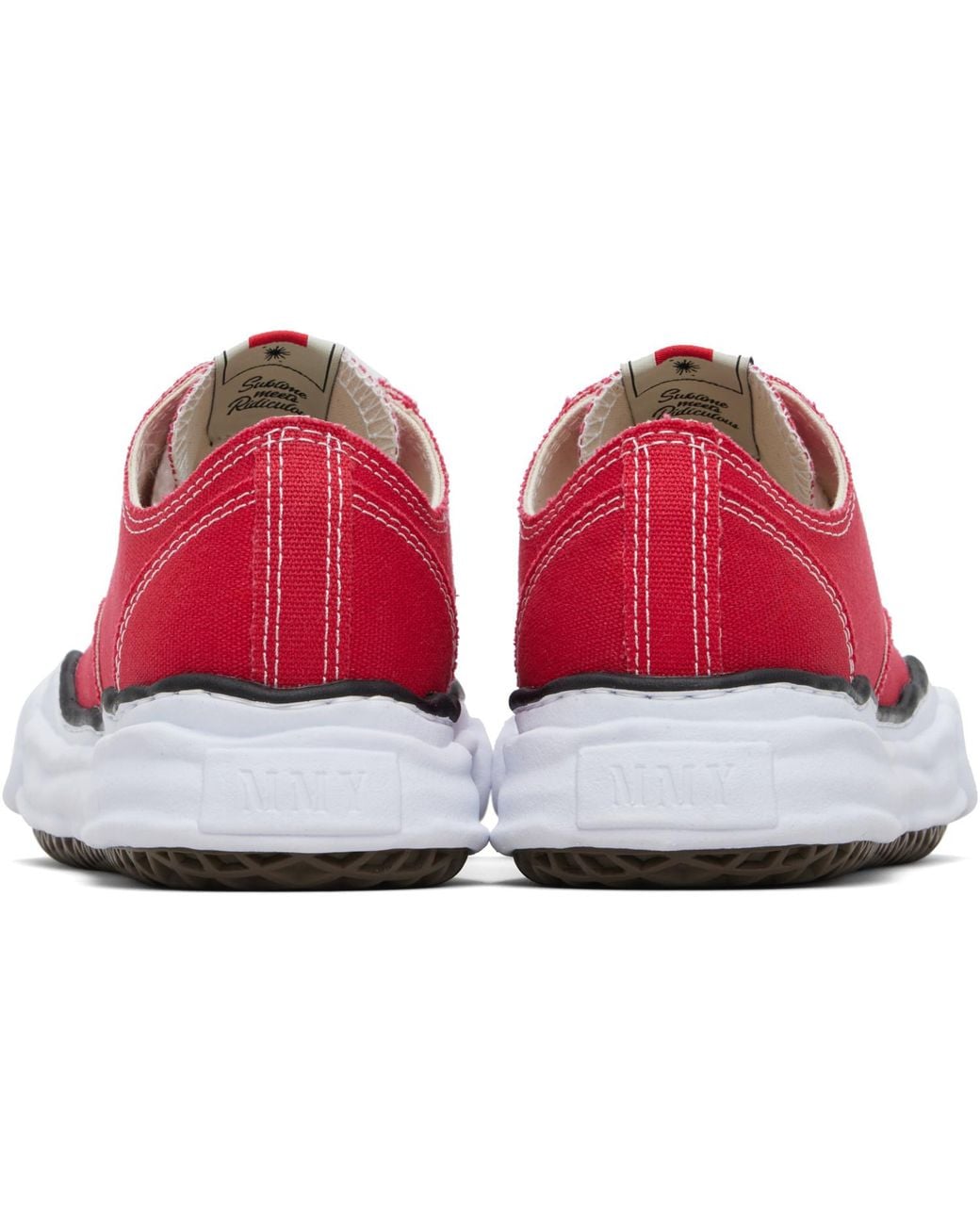 Maison Mihara Yasuhiro Red 'Peterson' Og Sole Canvas Low-Top Sneakers for men