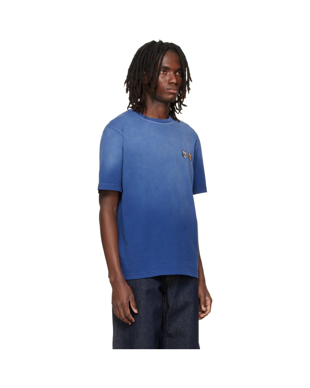 Maison Kitsuné Blue Fox Head Regular T-Shirt for men