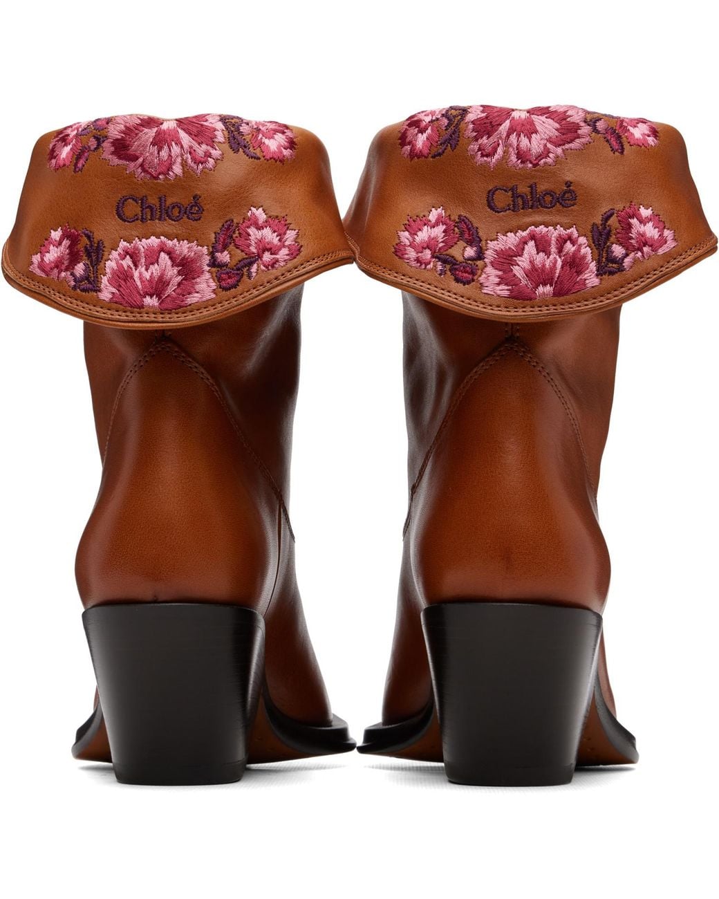 Chloé Brown Azelan Ankle Boots