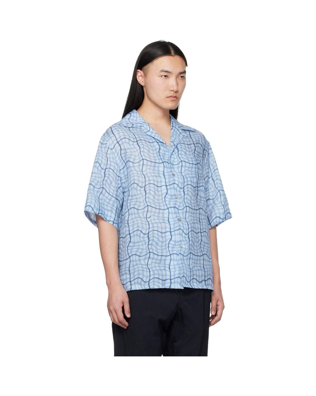 Marni Blue Checked Shirt for men
