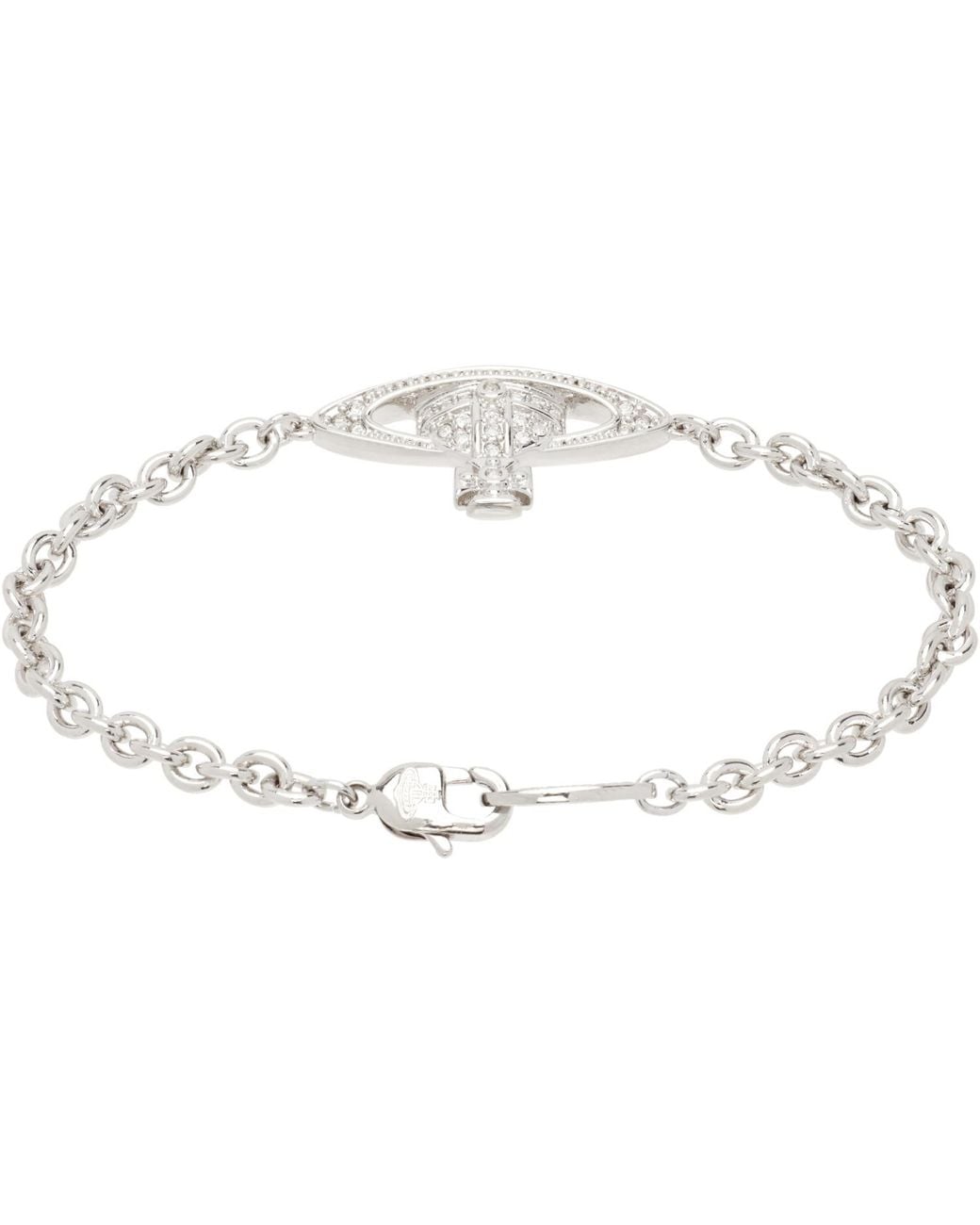 Vivienne Westwood Metallic Mini Bas Relief Chain Bracelet for men