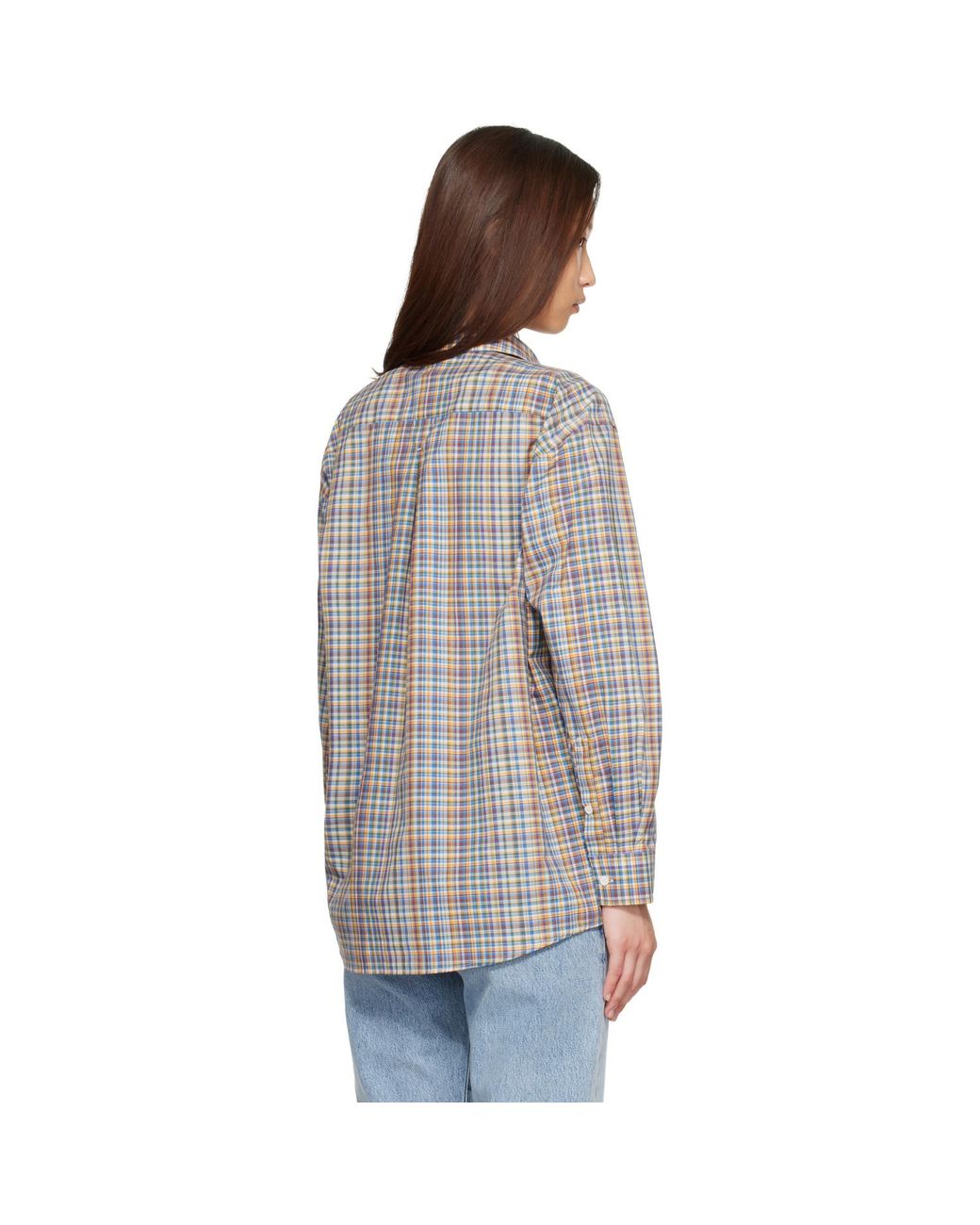 Totême Gray Classic Check Shirt