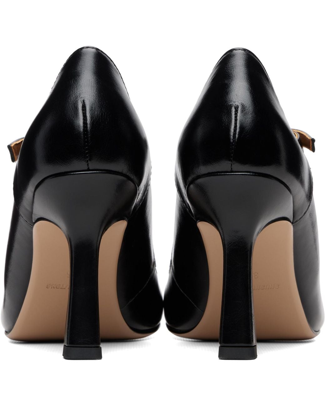 ShuShu/Tong Black Round Toe Mary Jane Heels