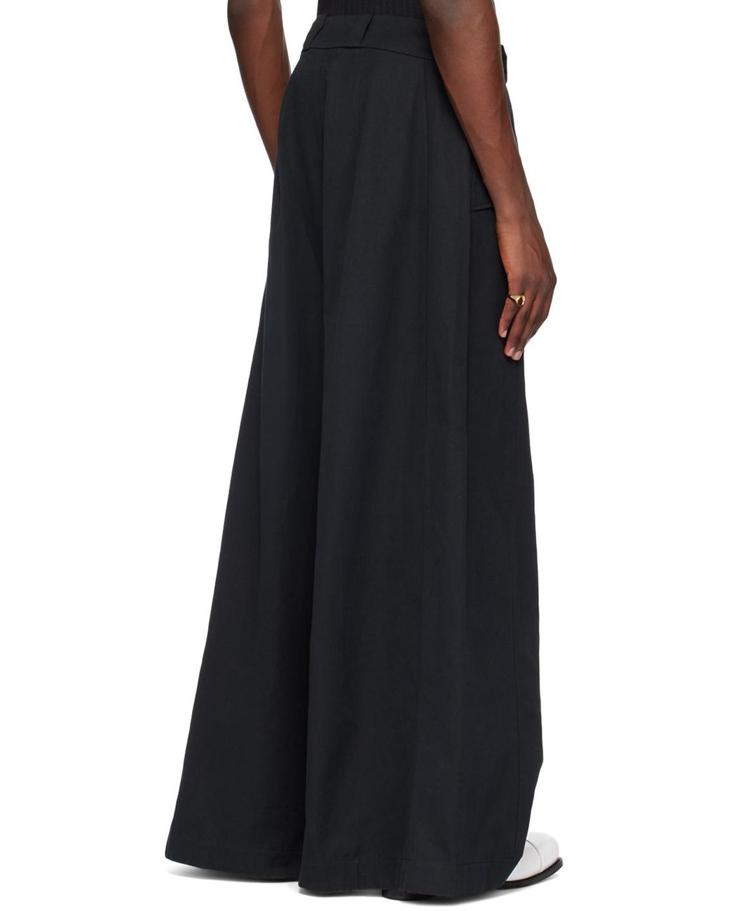 Willy Chavarria Wide-Leg Trousers in Black for Men | Lyst