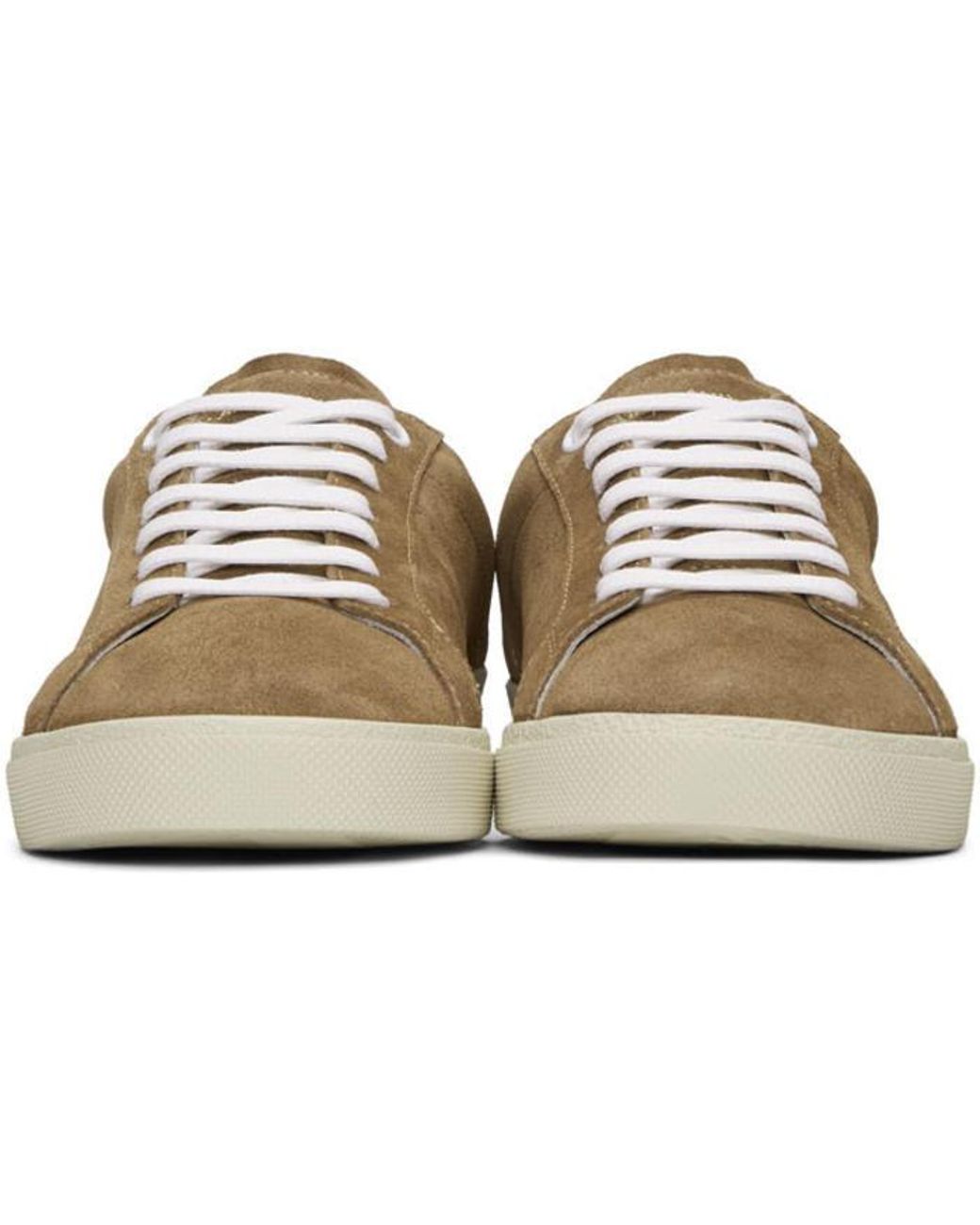 Saint Laurent Brown Suede Sl/06 Court Classic Sneakers for Men | Lyst