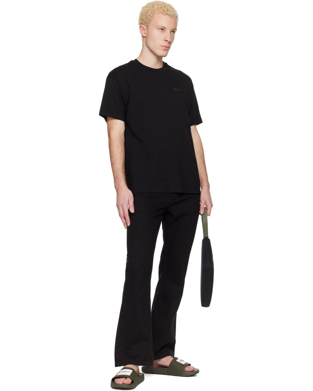 Sandales À Enfiler De Style Mule Kaki À Écusson À Logo Givenchy pour homme en coloris Black