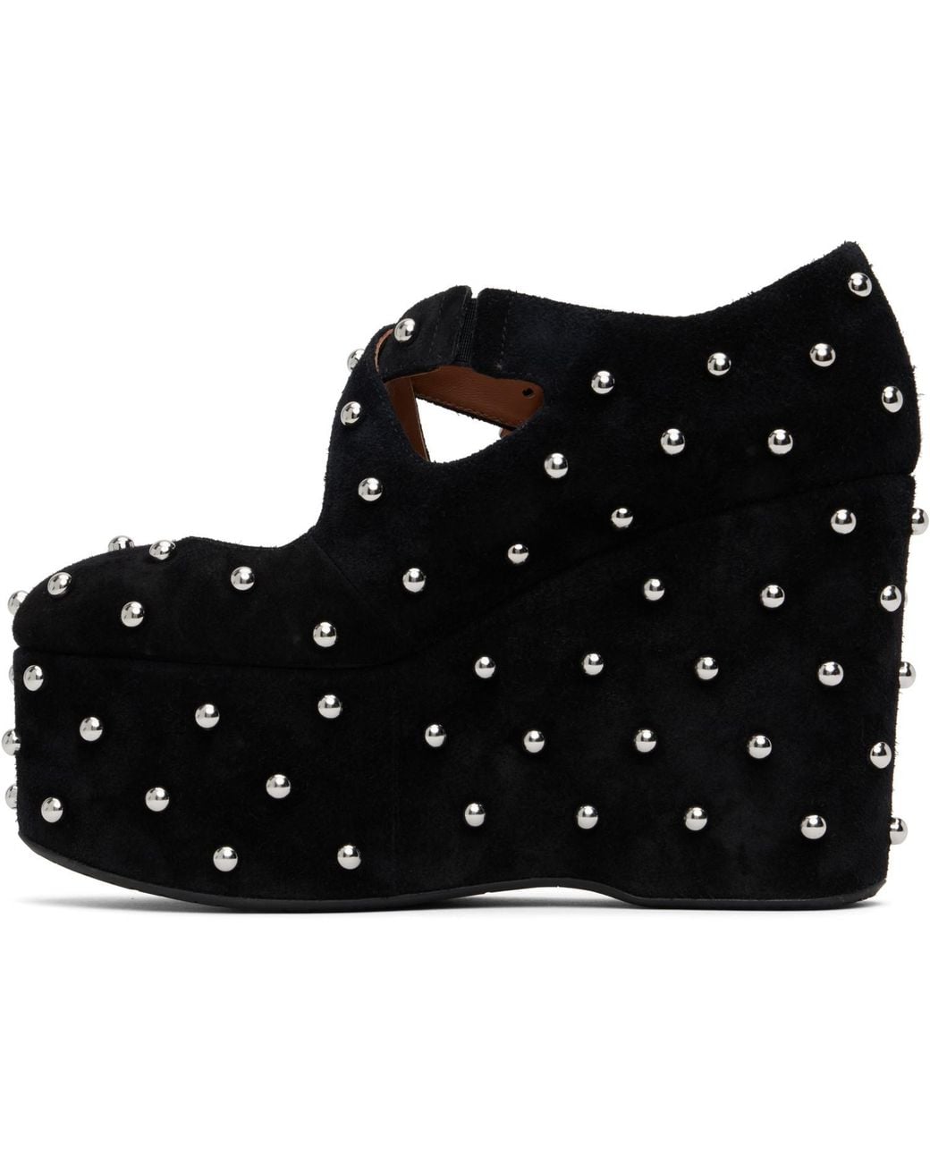 Alaïa Black Criss Cross Wedge Heels