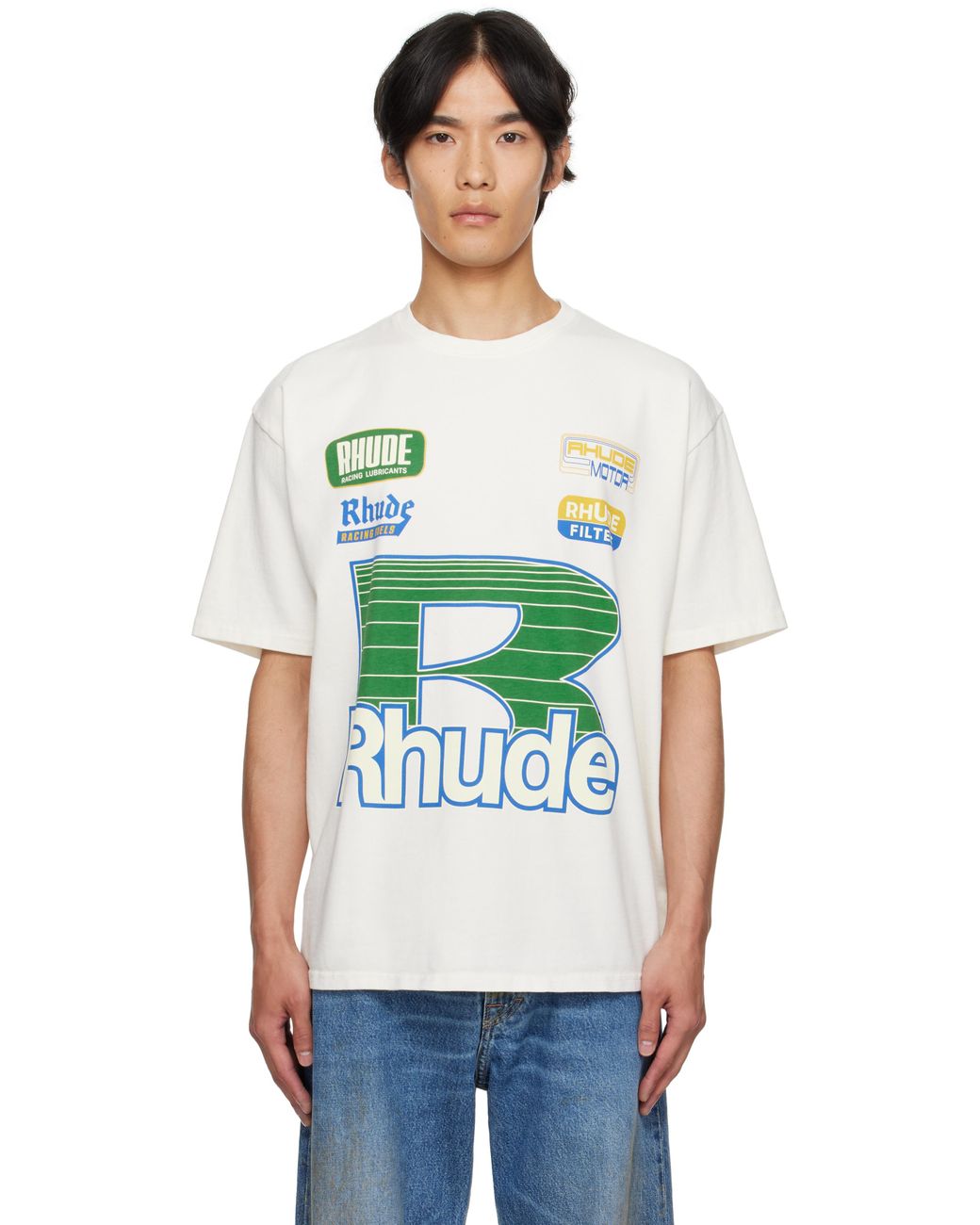Rhude Off- Roadway Racing T-Shirt in Green for Men | Lyst UK