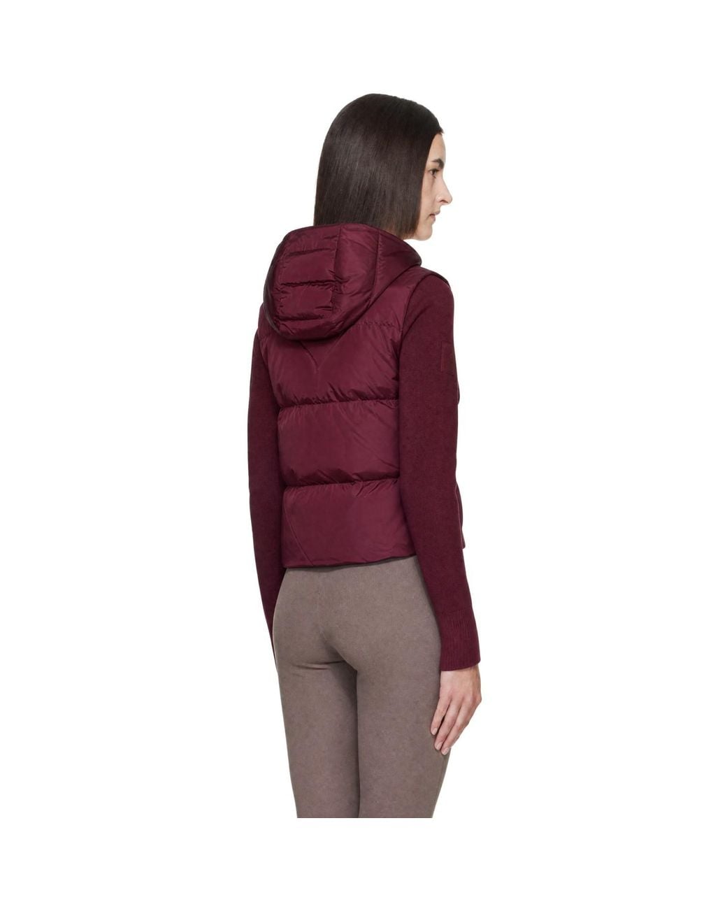 Canada Goose Red Burgundy Down Hybridge Tonal Disc Wide Jacket