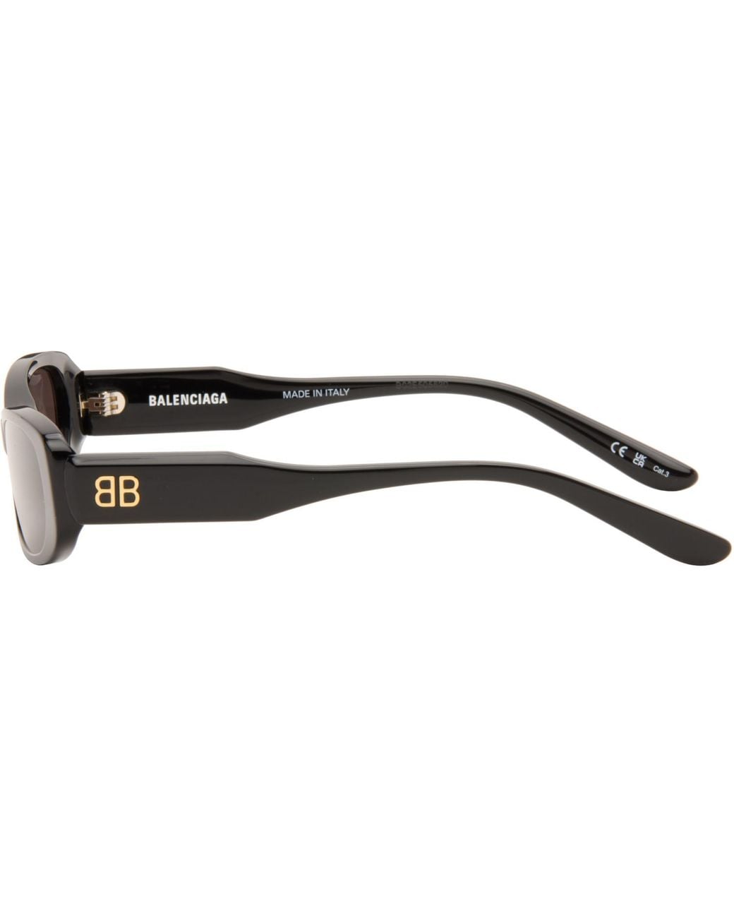 Balenciaga Brown Rectangular Sunglasses for men