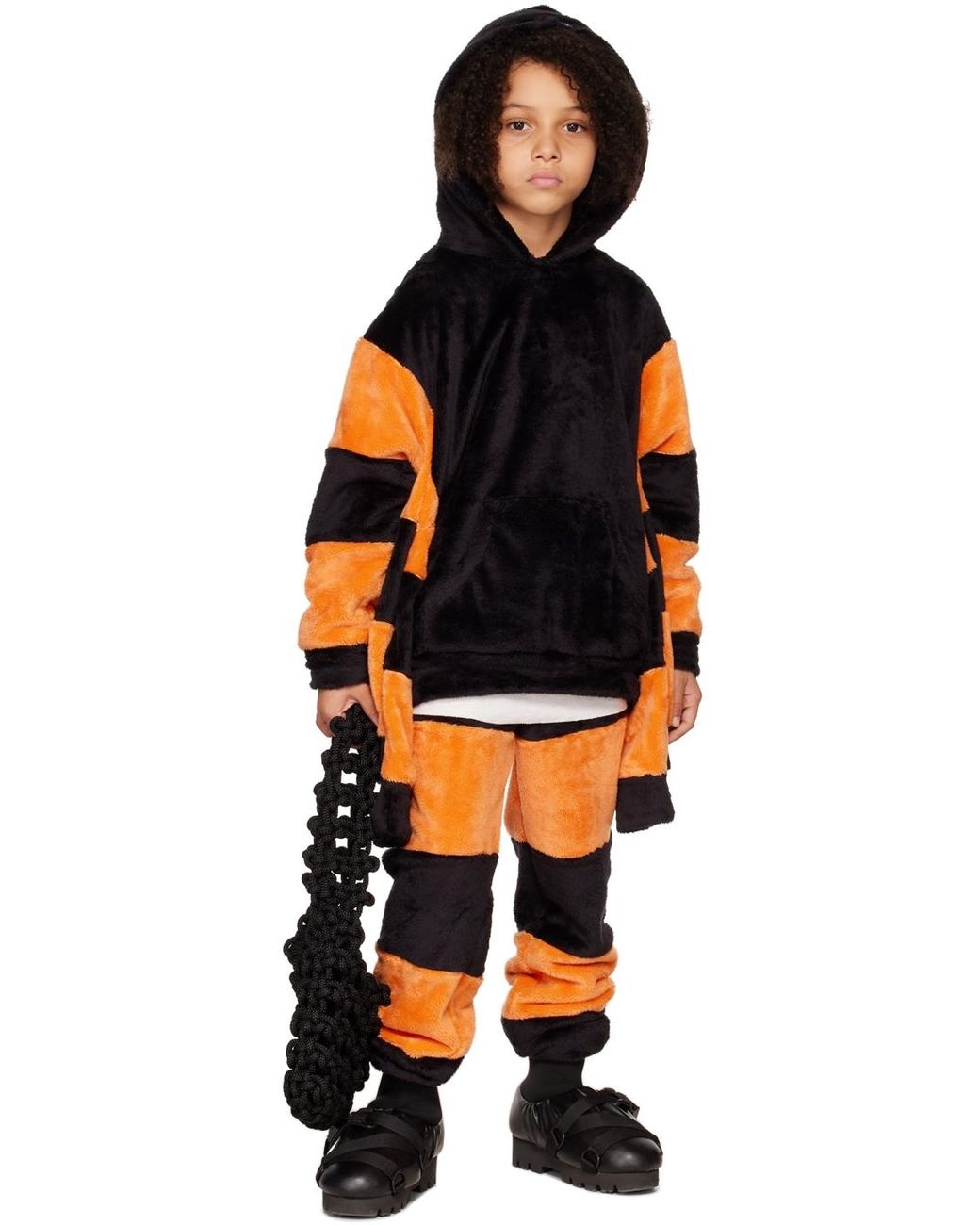 Doublet キッズ｜Ssense限定 ブラック＆オレンジ Itchy Witch Spider フーディ Orange