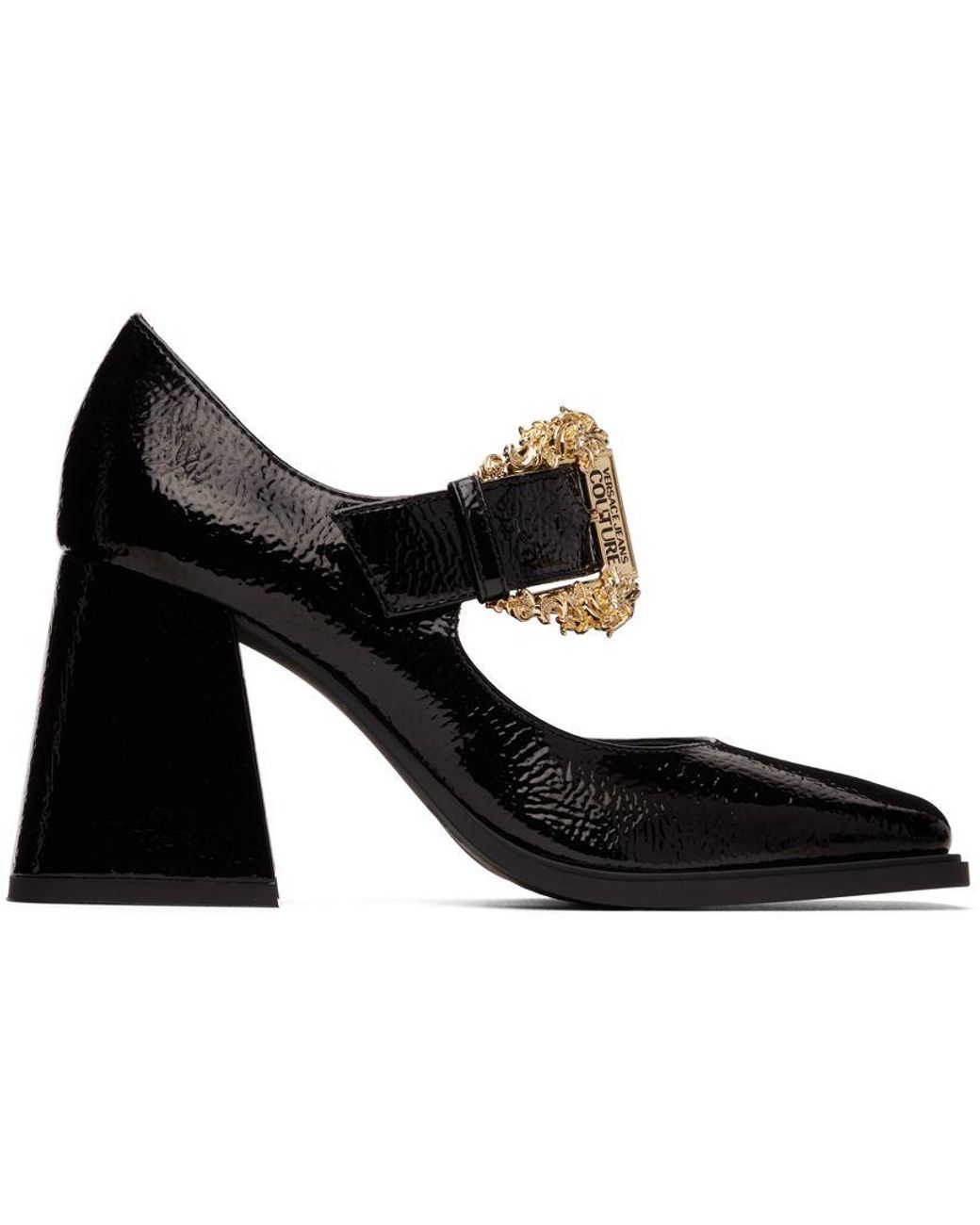 Versace Jeans Couture Black Alicia Mary Jane Heels Lyst