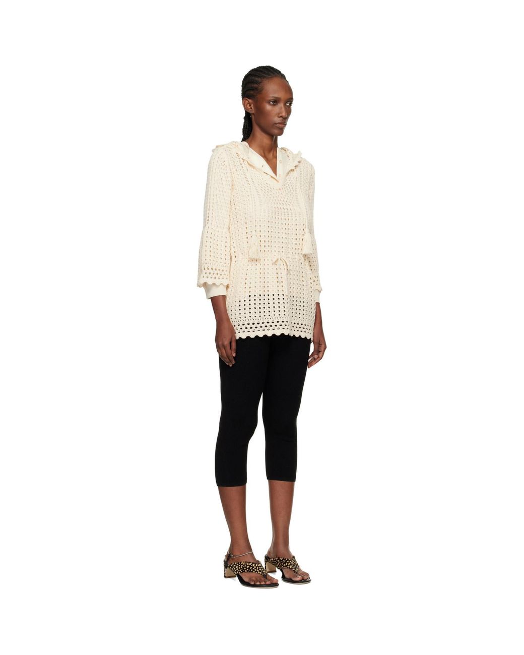 Isabel Marant Black Off- Zaelle Summer Crochet Knit Minidress