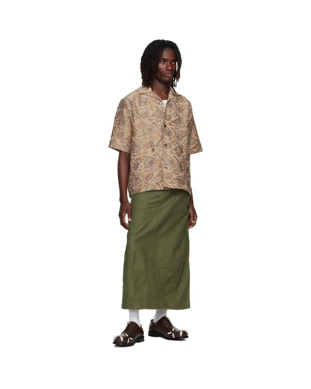 Needles Multicolor Paisley Jacquard Cabana Shirt for men