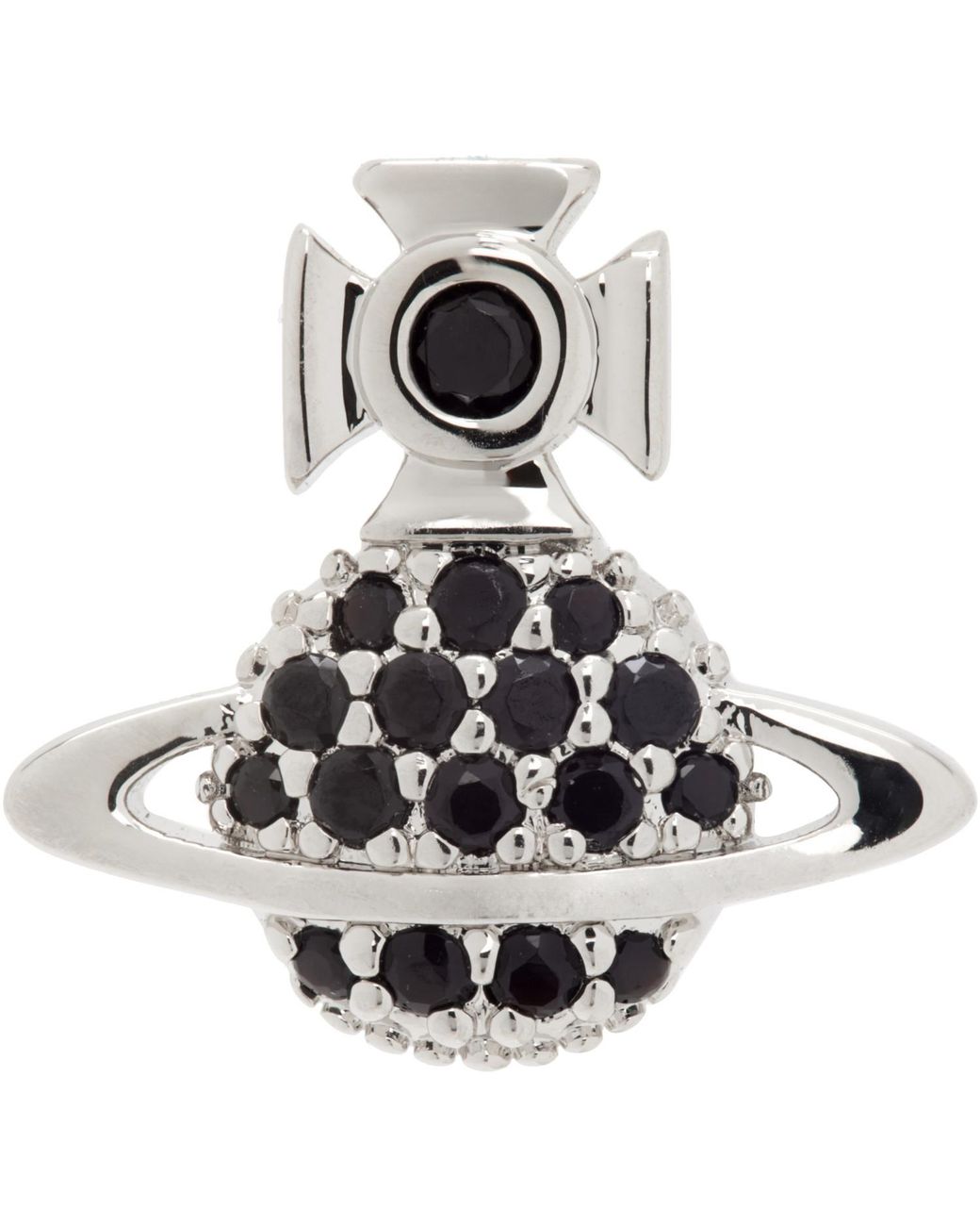 Vivienne Westwood Black Tamia Single Stud Earring for men