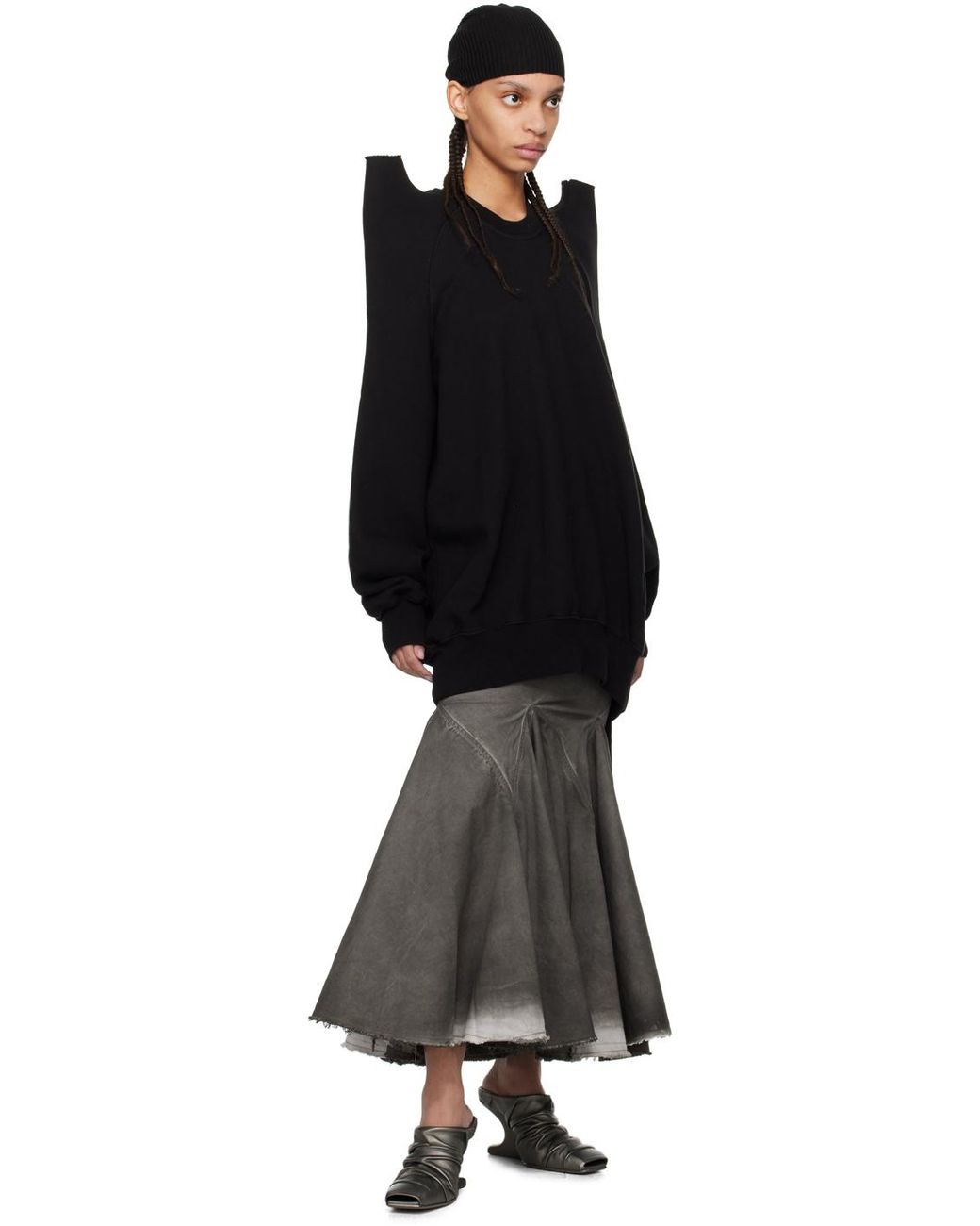 【Rick Owens】Hollywood Tecsweat スウェットシャツ beige-hollywood-tecsweat-