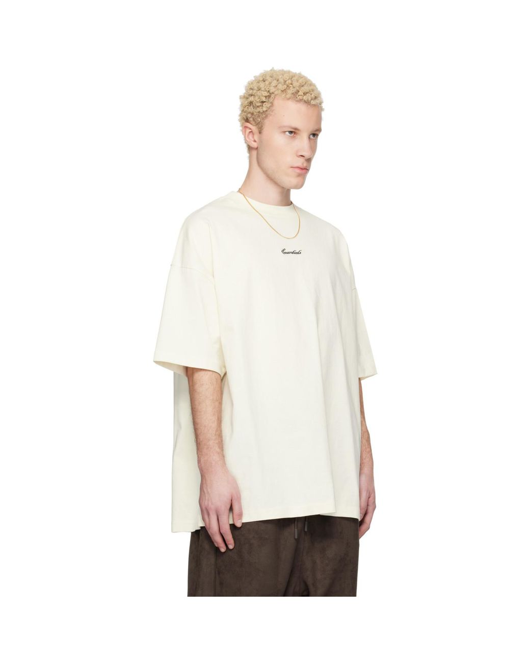 Fear Of God White Off- Signature 90S Short Sleeve T-Shirt for men
