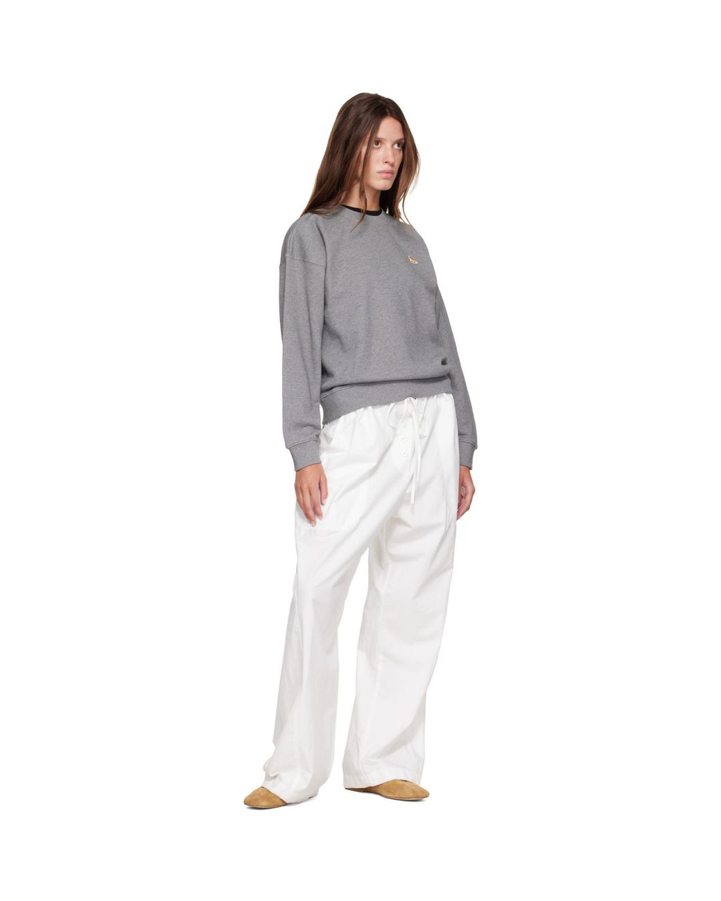 Maison Kitsuné Gray Baby Fox Comfort Sweatshirt