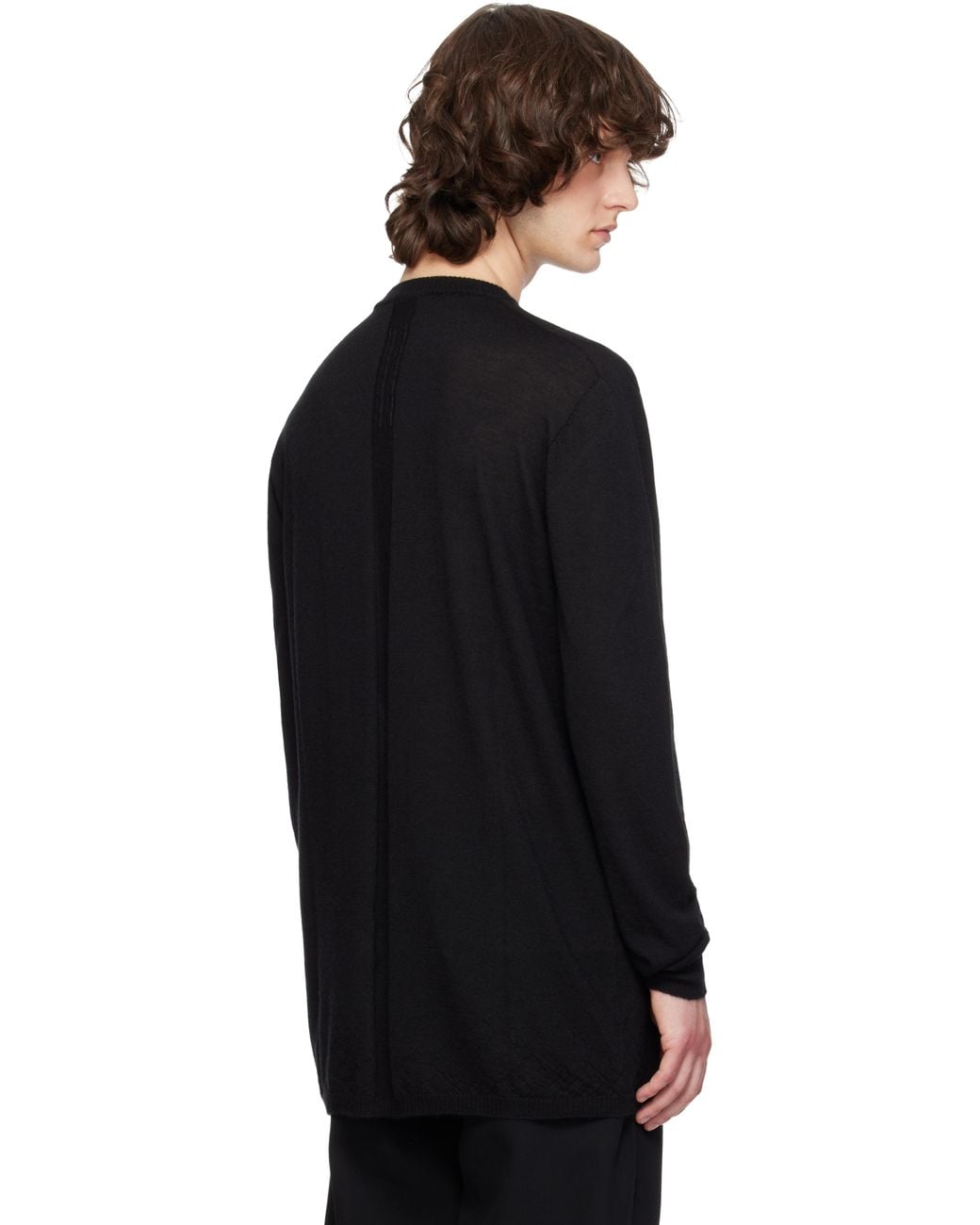 メンズ Rick Owens ブラック Temple Level オーバーサイズ セーター Black