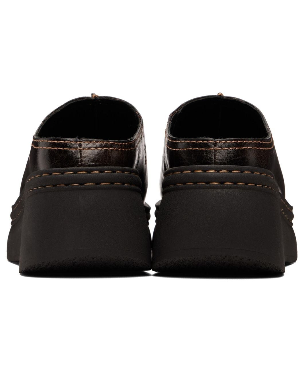 Miista Black Mego Mule Flats