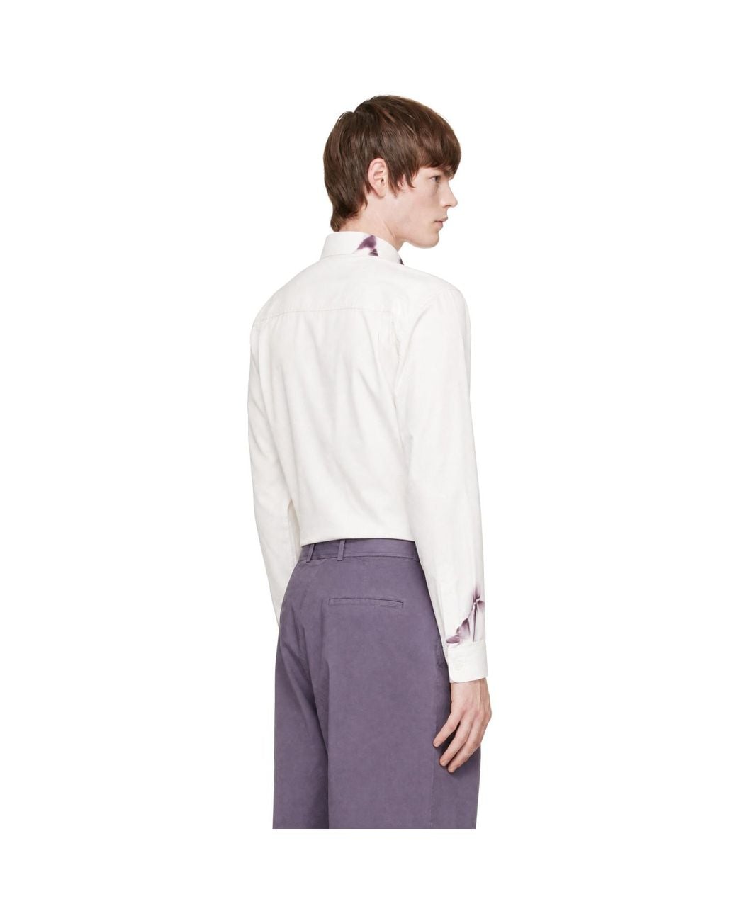 Dries Van Noten Purple Flower Shirt for men