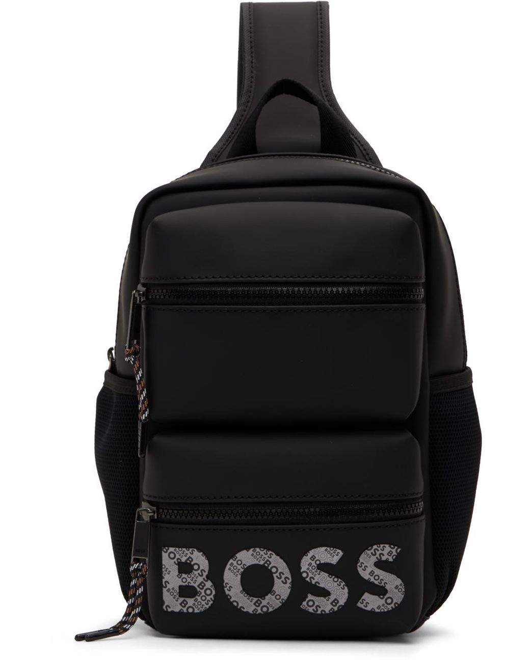 メンズ BOSS by HUGO BOSS フェイクレザー バックパック