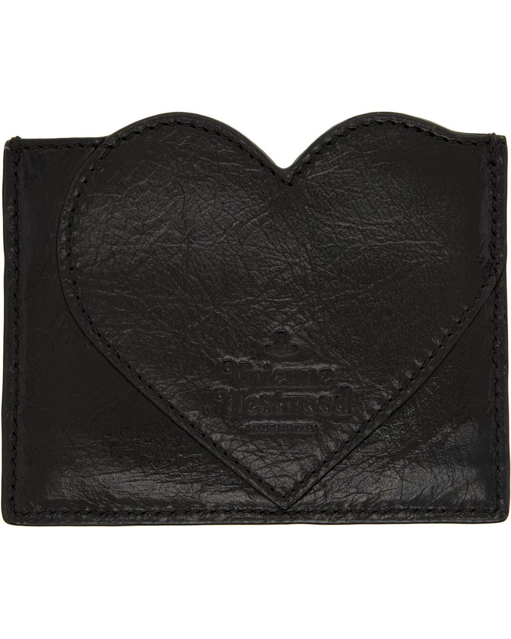 Vivienne Westwood Black Heart Card Holder for men
