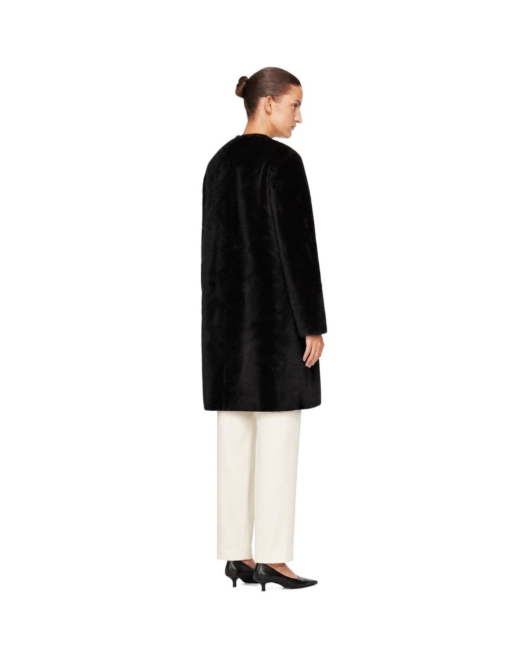 Loulou de Saison Black Reversible Elba Leather Coat