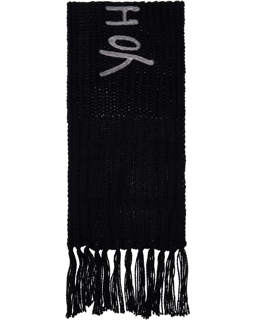 Y-3 Oversized Chunky Knit Scarf in Black for Men | Lyst