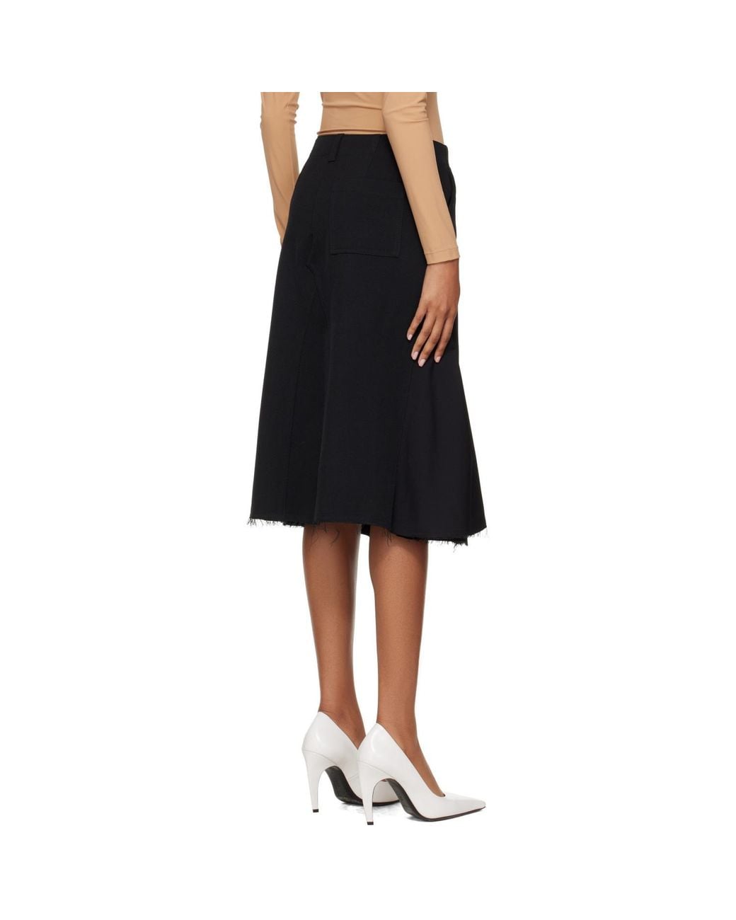 Our Legacy Black Rift Midi Skirt